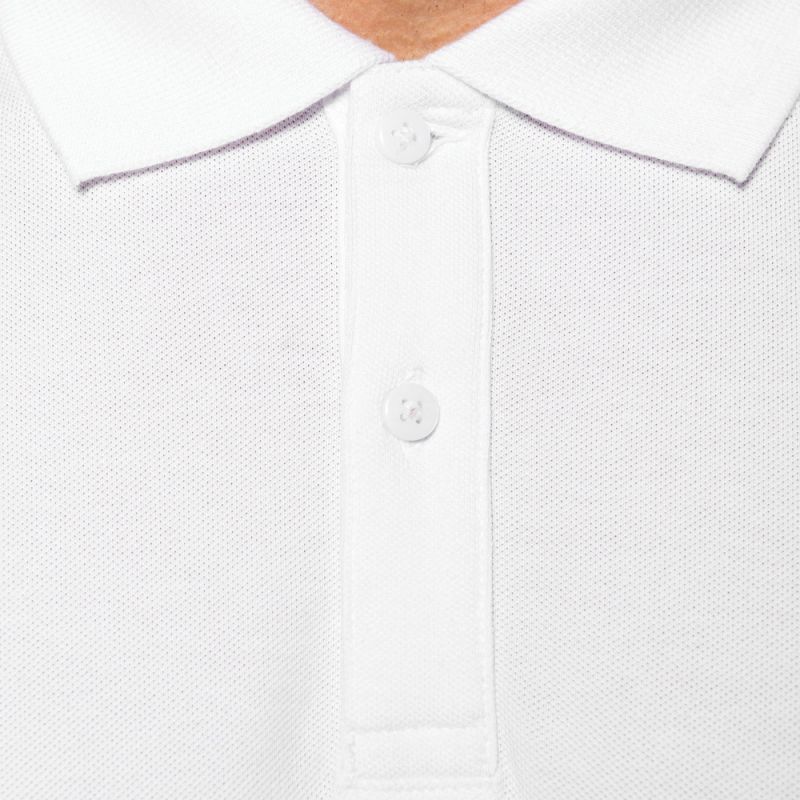 Polo homme Supima manches longues de qualité supérieure, coupe droite, 230 g/m²