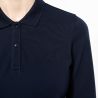 Polo femme Supima manches longues de qualité supérieure, coupe droite, 230 g/m²