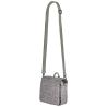 Sac à bandoulière en polyester 600D en gris nuancé, compartiments zippés