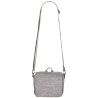 Sac à bandoulière en polyester 600D en gris nuancé, compartiments zippés