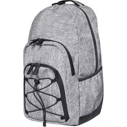 Sac à dos en polyester 600D gris mélangé, compartiment pour ordinateur portable