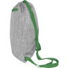 Sac de sport ficelle bicolore gris nuancé en polyester 600D, poche zippée