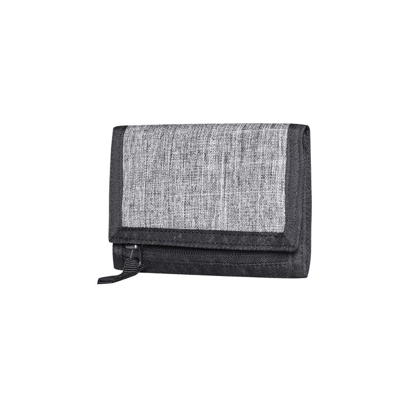 Porte-monnaie en polyester 600D gris nuancé, 3 poches pour cartes