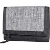 Porte-monnaie en polyester 600D gris nuancé, 3 poches pour cartes