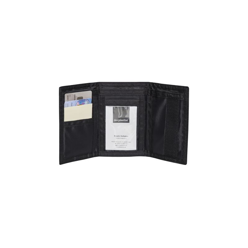 Porte-monnaie en polyester 600D gris nuancé, 3 poches pour cartes