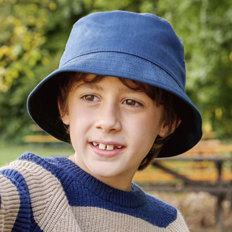 Bob enfant en coton organique sergé avec protection UPF 50+, 260 g/m²