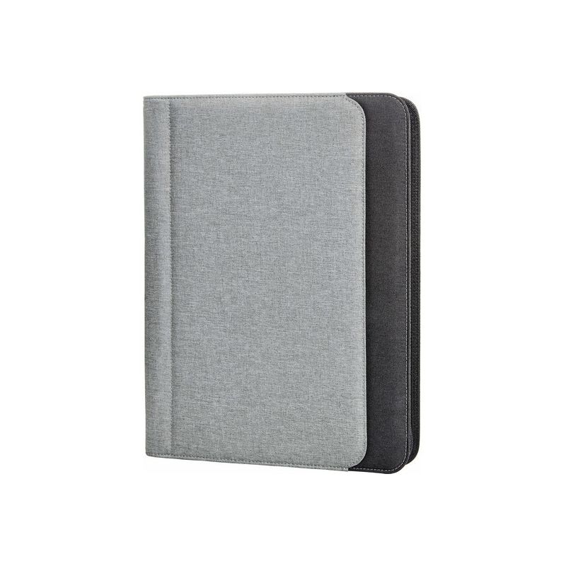 Classeur conférence zippé en polyester avec rangement pour accessoires