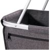 Panier en feutre pliable avec cadre en aluminium et poche zippée, 20 litres