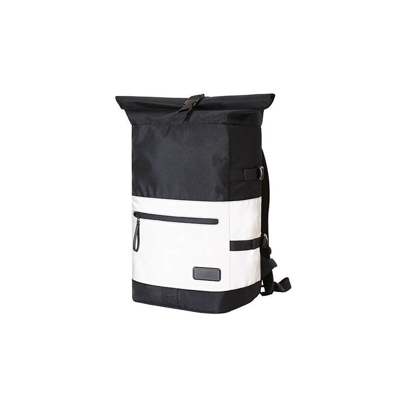 Sac à dos élégant et réfléchissant, compartiment principal zippé, fermeture à boucle