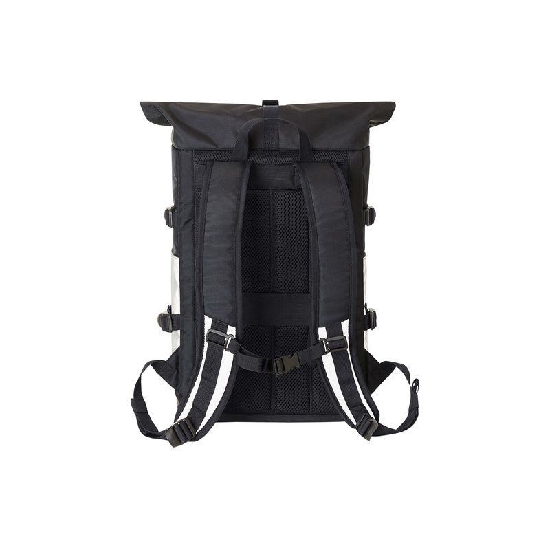 Sac à dos élégant et réfléchissant, compartiment principal zippé, fermeture à boucle