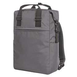 Sac à dos carré avec compartiment pour ordinateur, multi-poches, 16 litres