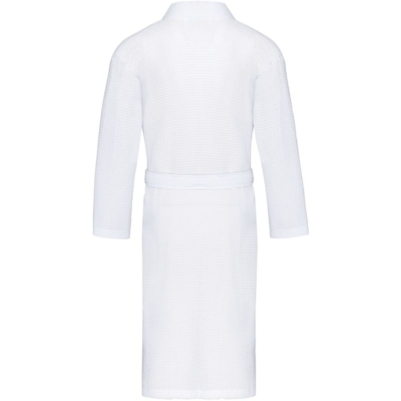 Peignoir Kimono en coton nid d'abeille avec 2 poches, 220 g/m²