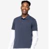 Polo délavé en coton biologique doux, lisse, écologique et éthique NO LABEL, 165 g/m²