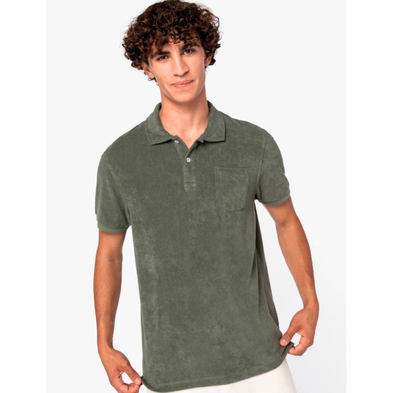 Polo adulte écoresponsable en éponge confortable et respirante NO LABEL, 210 g/m²