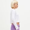 T-shirt triblend femme cropped à manches longues avec poignets, 160 g/m²
