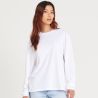 Tee-shirt manches longues oversize en coton, col ras-de-cou en bord côte, 190 g/m²