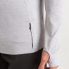 Tee-shirt de sport col zippé, matière stretch, détails réfléchissants, 280 g/m²
