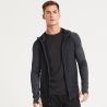 Sweat zippé à capuche, manches raglan et contrastées, séchage rapide, 240 g/m²