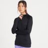Sweat femme zippé à capuche, manches raglan et contrastées, séchage rapide, 240 g/m²