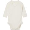 Body kimono manches longues en coton bio, fermeture à pression, 200 g/m²