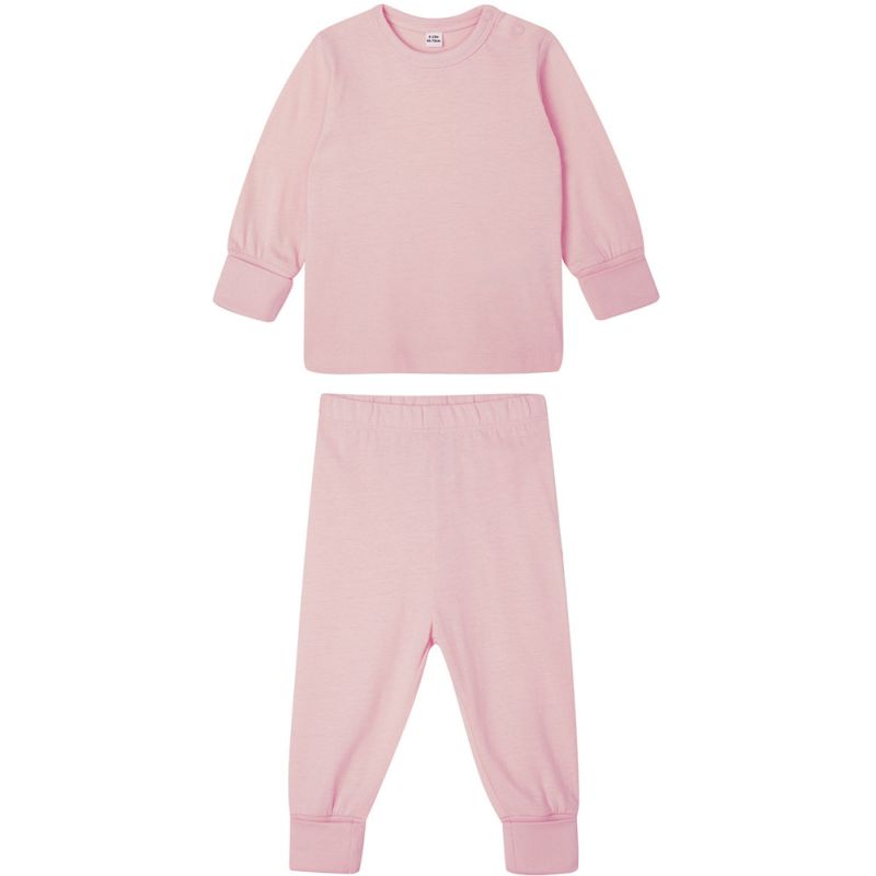 Pyjama bébé en coton biologique doux, col avec boutons pression, 150 g/m²