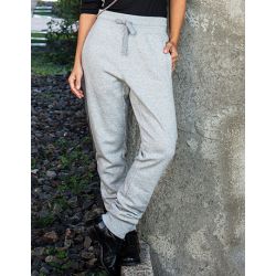 Jogging femme coupe décontractée, poches zippées, taille avec cordon, 300 g/m²