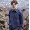 Chemise col boutonné manches longues épaisse, 265 g/m²