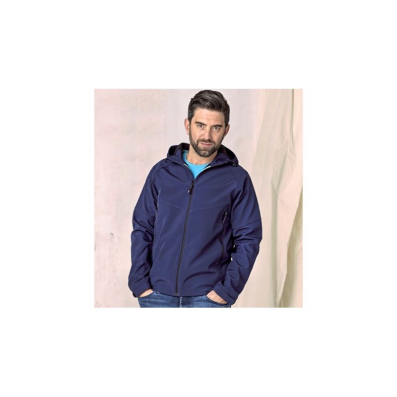 Veste softshell homme étanche en polyester recyclé, 280 g/m²