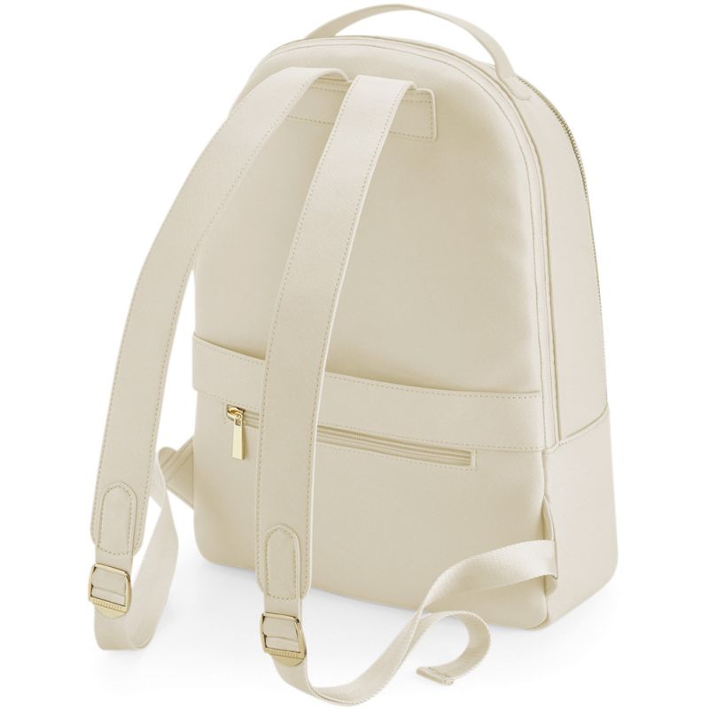 Sac à dos simili cuir Saffiano, compartiment principal et poches intérieures zippés