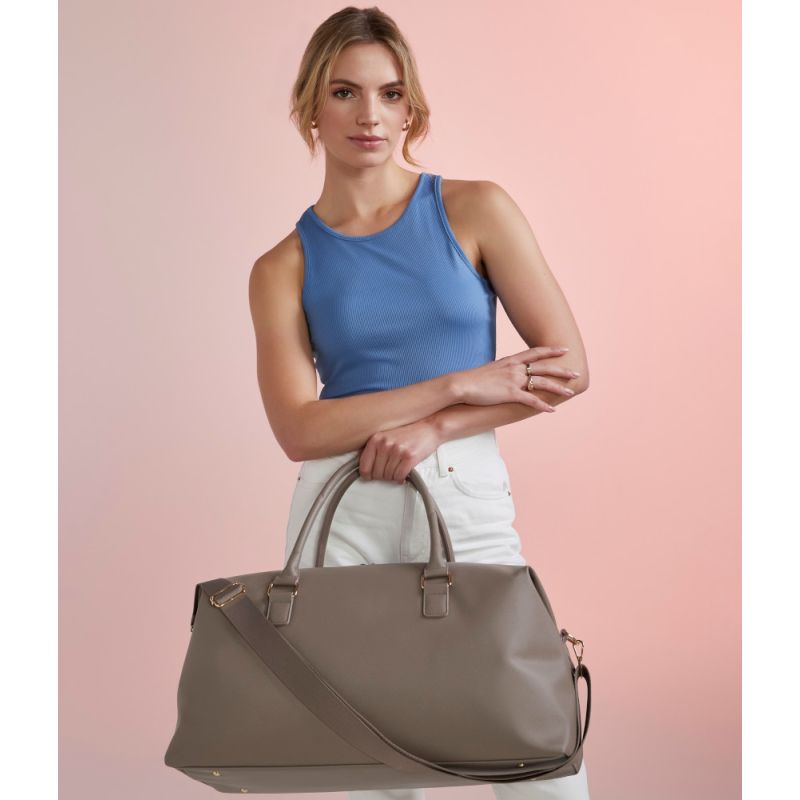 Sac de voyage en simili cuir Saffiano, compartiment principal et poches intérieures zippés, 25 litres