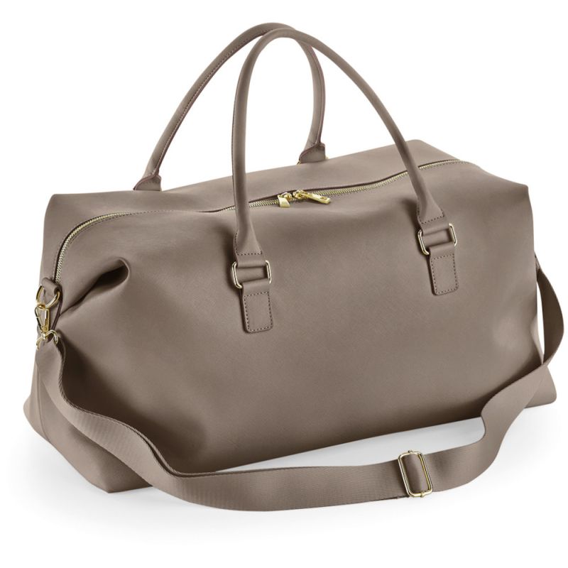 Sac de voyage en simili cuir Saffiano, compartiment principal et poches intérieures zippés, 25 litres