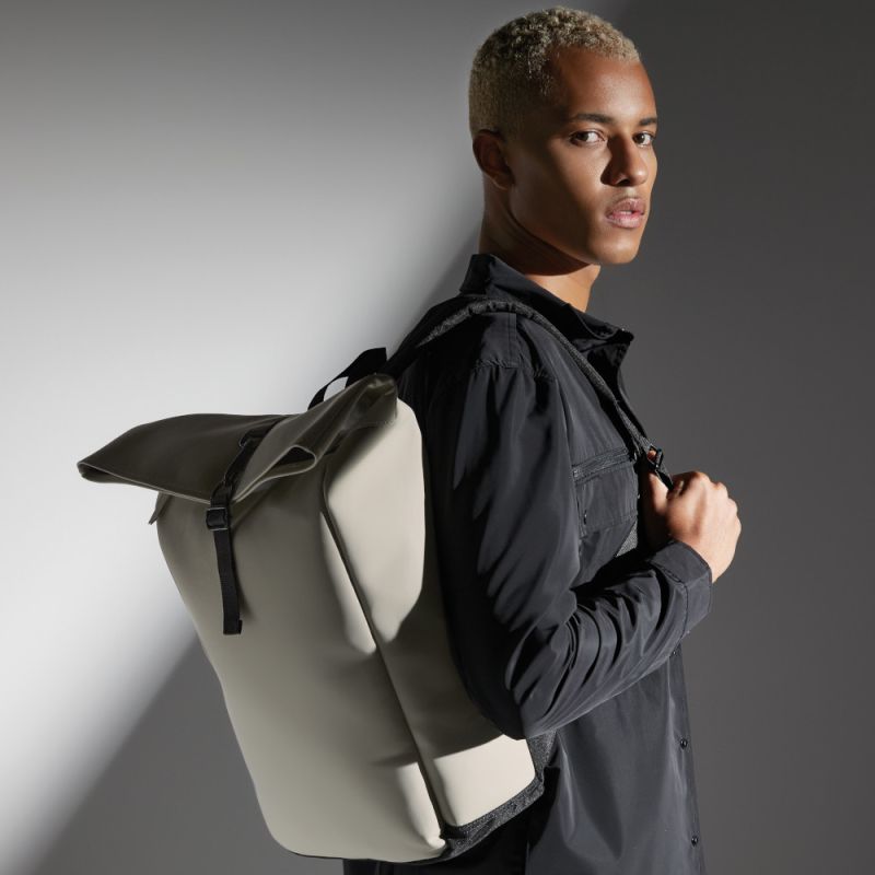 Sac à dos avec rabat enroulable Roll-Top déperlant pour ordinateur, 15 litres