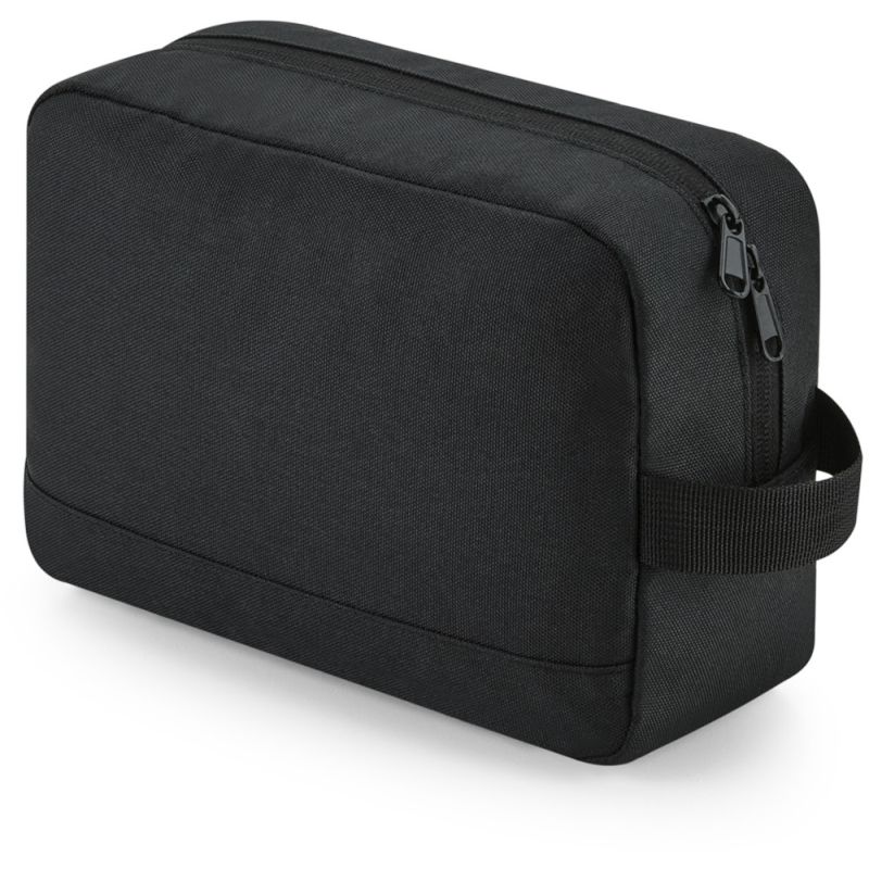 Trousse de toilette zippé en polyester recyclé, intérieur facile à nettoyer