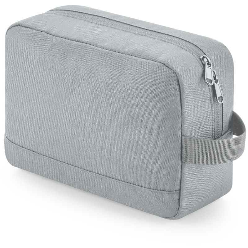 Trousse de toilette zippé en polyester recyclé, intérieur facile à nettoyer