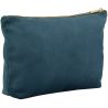 Pochette en velours, doublure avec accès zippé caché, zip en métal doré brillant