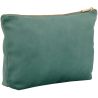 Pochette en velours, doublure avec accès zippé caché, zip en métal doré brillant
