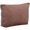 Pochette en velours, doublure avec accès zippé caché, zip en métal doré brillant