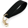 Porte-clés avec dragonne en simili cuir saffiano au grain fin et métallique brillant