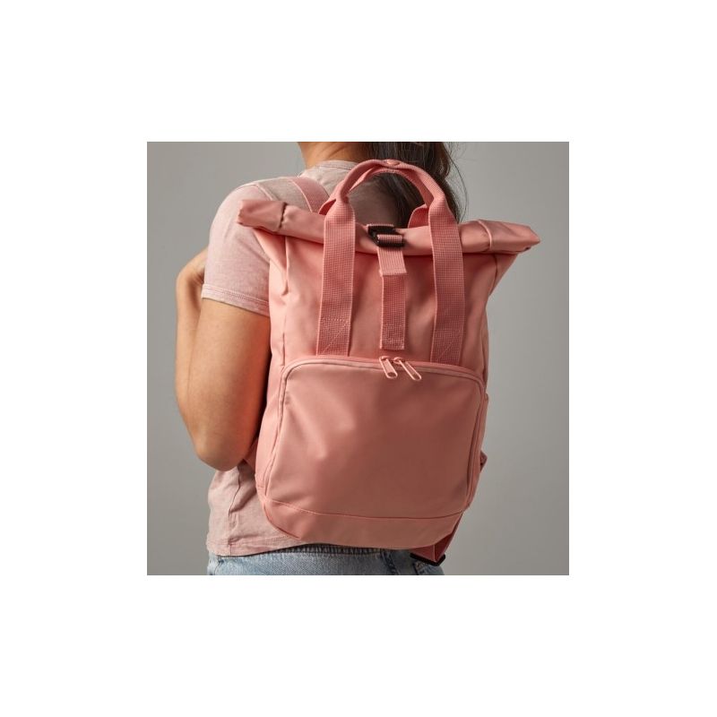 Mini sac à dos fermeture à enroulement en polyester recyclé 300D, 9 litres