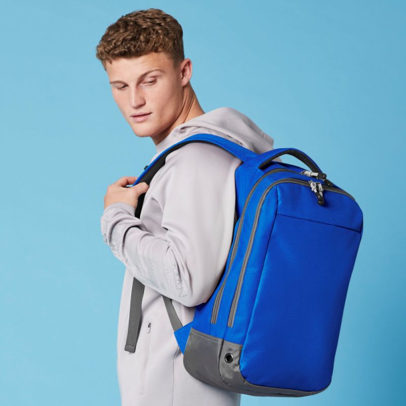 Sac à dos imperméable en polyester, grande ouverture, poche avant pour rangement