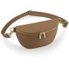 Sac banane zippé, bandoulière amovible et réglable, en cuir saffiano au grain fin