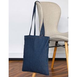 Sac en jean avec poignées longues renforcées, 300 g/m²