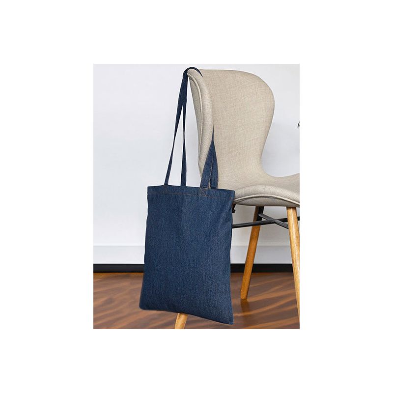 Sac en jean avec poignées longues renforcées, 300 g/m²