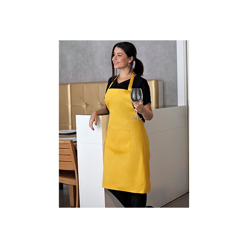 Tablier de barbecue en coton et polyester sergé, poche avant, 200 g/m²
