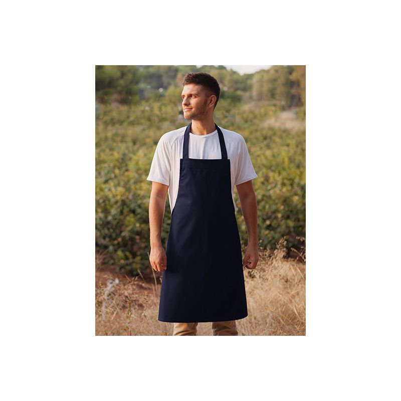 Tablier de barbecue en coton sergé prérétréci, 230 g/m²