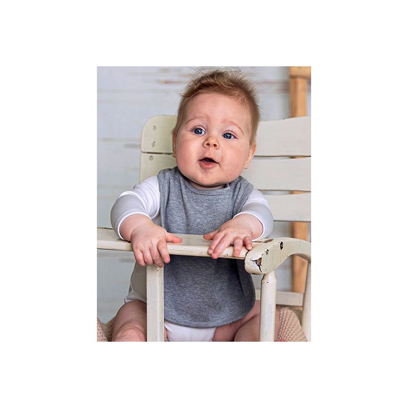 Bavoir bébé en coton biologique, qualité interlock, 220 g/m²