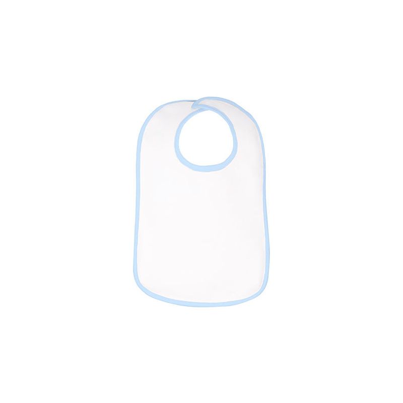 Bavoir bébé double couche en coton, fermeture Velcro, 220 g/m²