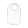 Bavoir bébé double couche en coton, fermeture Velcro, 220 g/m²
