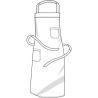 Tablier avec poche poitrine et poche hanche en polyester et coton, 240 g/m²