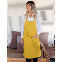 Tablier en polycoton sergé pré-rétréci avec poche avant, 240 g/m²